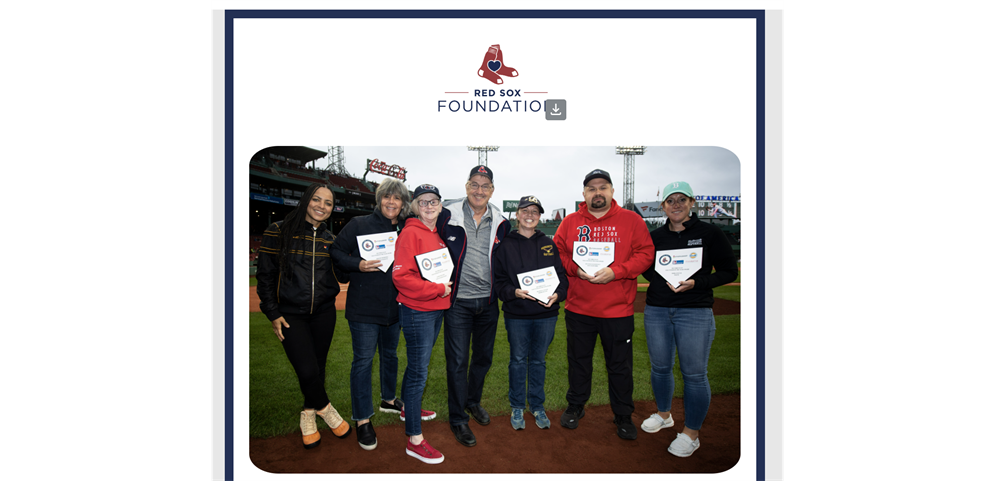 2023 Red Sox Foundation Volunteer of the Year!